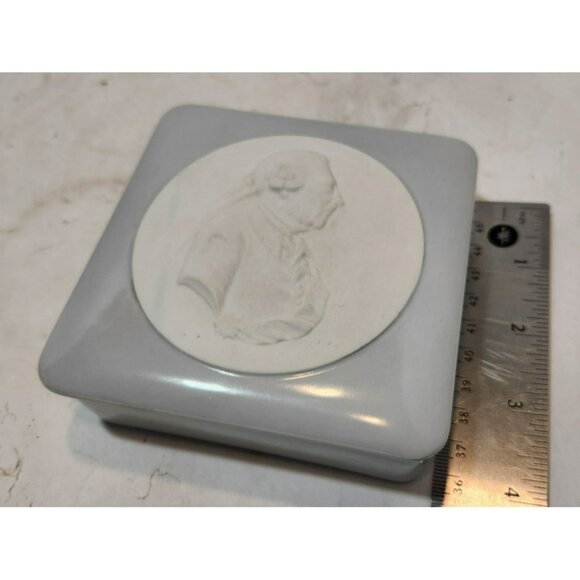 Vtg KPM German Porcelain Jewelry Cameo Dresser Box Johann Sebastian Muller - Picture 7 of 8